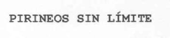 PIRINEOS SIN LIMITE
