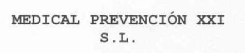 MEDICAL PREVENCION XXI S.L