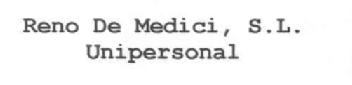RENO DE MEDICI, S.L. UNIPERSONAL