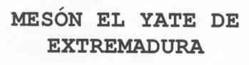 MESON EL YATE DE EXTREMADURA