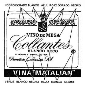 VINO DE MESA COLLANTES BLANCO SECO ELABORADO Y EMBOTELLADO POR PRIMITIVO COLLANTES, S.A. VIÑA MATALIAN