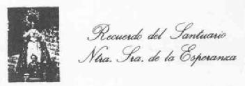 RECUERDO DEL SANTUARIO NTRA. SRA. DE LA ESPERANZA