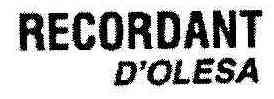 RECORDANT D'OLESA
