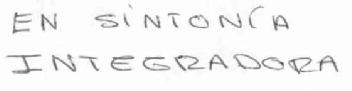 EN SINTONIA INTEGRADORA