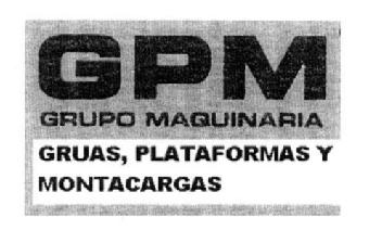 GPM GRUPO MAQUINARIA GRUAS, PLATAFORMAS Y MONTACARGAS