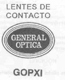 LENTES DE CONTACTO GENERAL OPTICA GOPXI