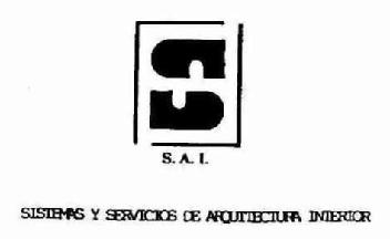 S S.A.I. SISTEMAS Y SERVICIOS DE ARQUITECTURA INTERIOR
