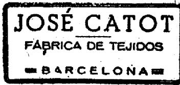 JOSE CATOT FABRICA DE TEJIDOS BARCELONA