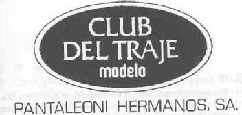 CLUB DEL TRAJE MODELO PANTALEONI HERMANOS, S.A