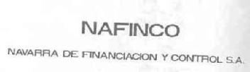 NAFINCO NAVARRA DE FINANCIACION Y CONTROL S.A