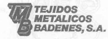 TMB TEJIDOS METALICOS BADENES, S.A