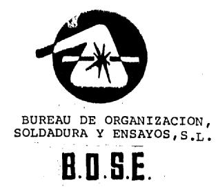 BUREAU DE ORGANIZACION, SOLDADURA Y ENSAYOS, S.L. B.O.S.E
