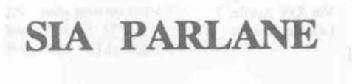 SIA PARLANE