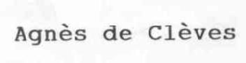 AGNES DE CLEVES