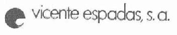 VICENTE ESPADAS, S.A