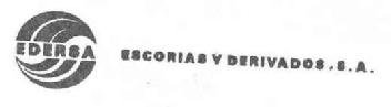 EDERSA ESCORIAS Y DERIVADOS, S.A