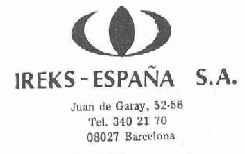 IREKS-ESPAÑA S.A