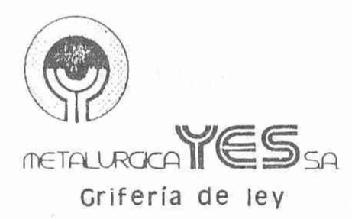 METALURGICA YES, S.A. GRIFERIA DE LEY
