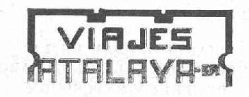 VIAJES ATALAYA SA