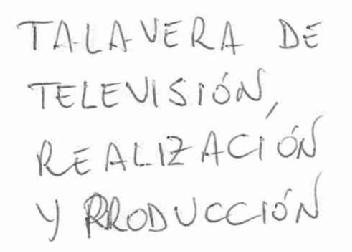 TALAVERA DE TELEVISION REALIZACION Y PRODUCCION