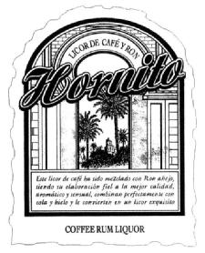 LICOR DE CAFE Y RON HORNITO COFFEE RUM LIQUOR