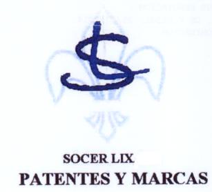 SOCER LIX PATENTES Y MARCAS
