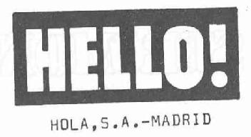 HELLO! HOLA, S.A. -MADRID