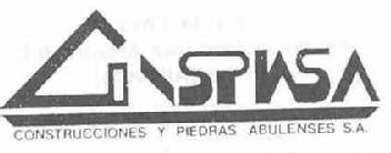 CONSPIASA CONSTRUCCIONES Y PIEDRAS ABULENSES S.A