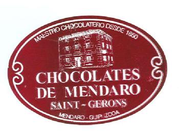 CHOCOLATES DE MENDARO SAINT-GERONS MAESTRO CHOCOLATERO DESDE 1850 MENDARO GUIPUZCOA