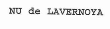 NU DE LAVERNOYA