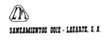 SANEAMIENTOS GOIZ-LASARTE, S.A
