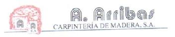 A. ARRIBAS CARPINTERIA DE MADERA, S.A