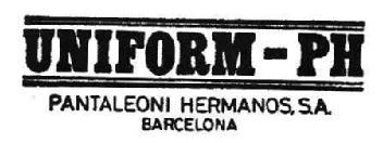 UNIFORM-PH PANTALEONI HERMANOS, S.A. BARCELONA