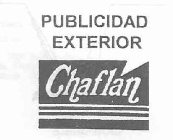 PUBLICIDAD EXTERIOR CHAFLAN