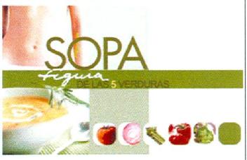 SOPA FIGURA DE LAS 5 VERDURAS