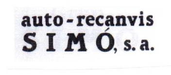 AUTO - RECANVIS SIMO, S.A