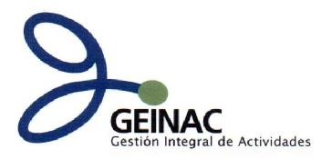 GEINAC GESTION INTEGRAL DE ACTIVIDADES
