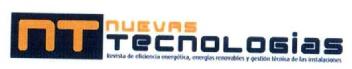 NT NUEVAS TECNOLOGIAS REVISTA DE EFICIENCIA ENERGETICA, ENERGIAS RENOVABLES Y GESTION TECNICA DE LAS INSTALACIONES