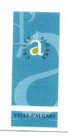 CELLER D'ALGARS A VALLS D'ALGARS
