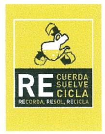 RE CUERDA SUELVE CICLA RECORDA, RESOL, RECICLA