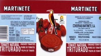 MARTINETE TOMATE NATURAL TRITURADO