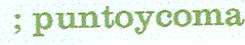 ; PUNTOYCOMA