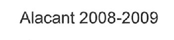 ALACANT 2008-2009