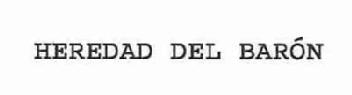 HEREDAD DEL BARON