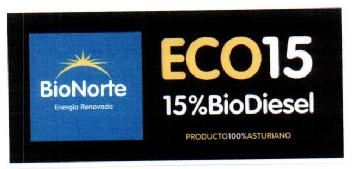 BIONORTE ENERGIA RENOVADA ECO 15 15% BIODIESEL PRODUCTO 100% ASTURIANO