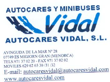 AUTOCARES Y MINIBUSES VIDAL AUTOCARES VIDAL, S.L