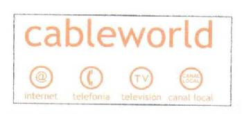 CABLEWORLD INTERNET TELEFONIA TELEVISION CANAL LOCAL