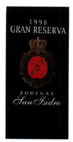 1998 GRAN RESERVA BODEGAS SAN ISIDRO
