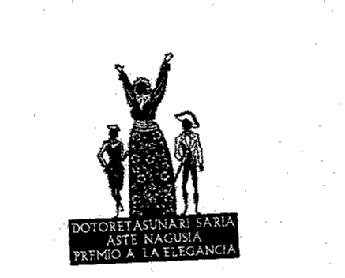 DOTORETASUNARI SARIA ASTE NAGUSIA PREMIO A LA ELEGANCIA