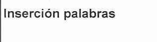 INSERCION PALABRAS